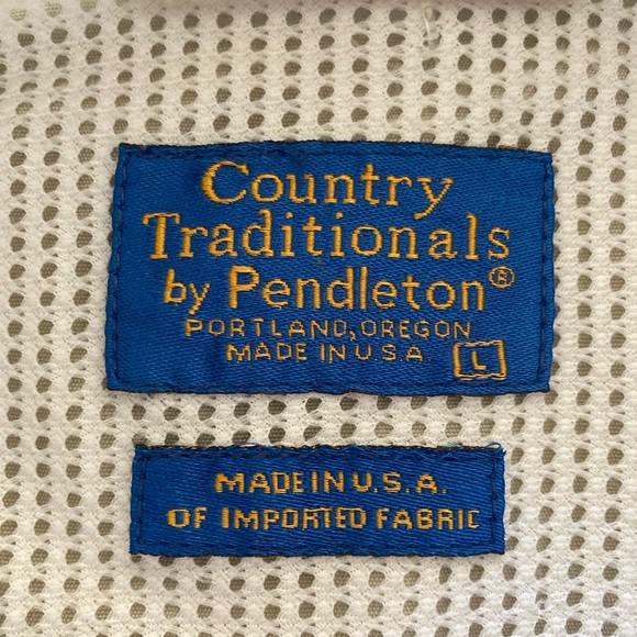 Pendleton Country Traditionals Windbreaker Jacket Full Zip Vented Beige Mens L - Picture 16 of 16